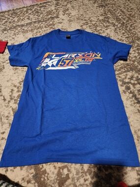 Blue Graphic Motorsports T-Shirt- Never Worn- LARSON- Sprint Cars
